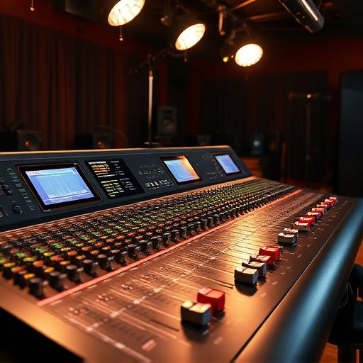 Mesa de mezcla de sonido